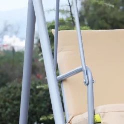 Outsunny Steel Garden Love Seat Swing Chair - Beige -Günstiges Grün Ecke Geschäft Smo01917dc253bf57 jpg