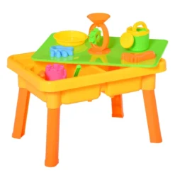 HOMCOM Kids Sand And Water Table Playset
