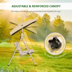 Outsunny 3 Seater Swing Bench -Günstiges Grün Ecke Geschäft T7J7a817dc3540639