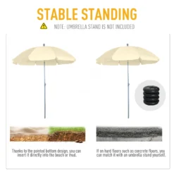 Outsunny Beach Umbrella -Günstiges Grün Ecke Geschäft TOIfd117dc38af07c 374acb3e 442e 4bc7 80e3 5db957c738e1