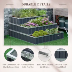 Outsunny 3 Tier Raised Garden Bed -Günstiges Grün Ecke Geschäft UZ5b1017edc659c74 8ef02d93 556e 4a73 ac13 21393d61456c