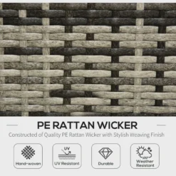 Outsunny Rattan Sofa Set With Chez Lounge And Coffee Table - Grey -Günstiges Grün Ecke Geschäft UmHa091863a96da02 jpg