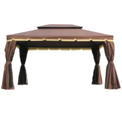 Outsunny Garden Gazebo - Brown