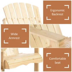 Outsunny Adirondack Chairs - Natural -Günstiges Grün Ecke Geschäft VIkb1b17e70daf1a9 0a671447 c973 44cc 91bf 90388b6cb7bf