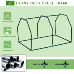 Outsunny 99x71x60cm Mini PVC Cover Steel Frame Greenhouse -Günstiges Grün Ecke Geschäft VdMa0917edc605c99