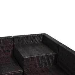 Outsunny Rattan Corner Sofa Set With Table - Brown -Günstiges Grün Ecke Geschäft Vnl3d617fe8384473 jpg