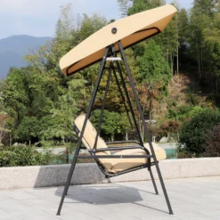 Outsunny 2 Seater Garden Outdoor Swing Chair Lounger Hammock Bench W/ Steel Frame Cushions Adjustable Tilting Canopy Patio Beige -Günstiges Grün Ecke Geschäft Vumd8a17dc1273722 f2f49fe2 cedc 40a3 9799 d924950ba1f4