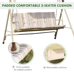 Outsunny 3 Seater Swing Bench -Günstiges Grün Ecke Geschäft WFO42b17dc3540639