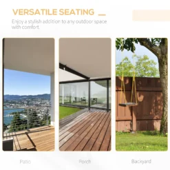 Outsunny-2 Seater Hanging Swing Bench - Wood -Günstiges Grün Ecke Geschäft WPAc3a17dc1c12c72