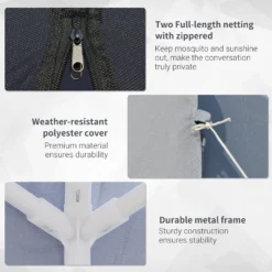 Outsunny 3 X 3 Meter Outdoor Gazebo Garden Canopy Tent Sun Shade Event Shelter With Mesh Screen Side Walls, Grey -Günstiges Grün Ecke Geschäft X6f50d17dc2415e89 4d0ae99d 3f6f 403e 8d48 ccc3a9eff72f