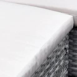 Outsunny Rattan Sofa Set With Coffee Table & Footstools - Grey -Günstiges Grün Ecke Geschäft Y3V0c617fb69be7a1 JPG