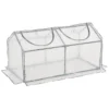 Outsunny Mini Greenhouse With 2 Windows, Plant Flower Herbs Growing, PE, 120 X 61 X 61cm