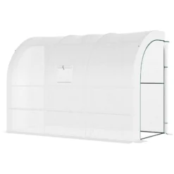 Outsunny Lean To Greenhouse 300 X 150 X 213 Cm - White -Günstiges Grün Ecke Geschäft YqOdaa186bb744f8c jpg