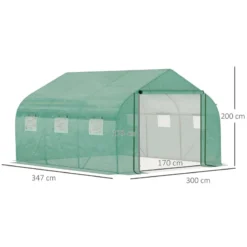 Outsunny Greenhouse Polytunnel 3.5x3x2m - Green -Günstiges Grün Ecke Geschäft ZLPa1217e9e3986dd jpg