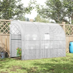 Outsunny Lean To Greenhouse 300 X 150 X 213 Cm - White -Günstiges Grün Ecke Geschäft ZQL6ff186bb744f8c jpg