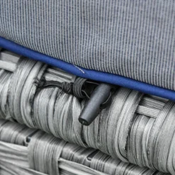 Outsunny Rattan Dining Furniture Set 6 Seater- Grey -Günstiges Grün Ecke Geschäft ZXId4d188ff9589eb jpg