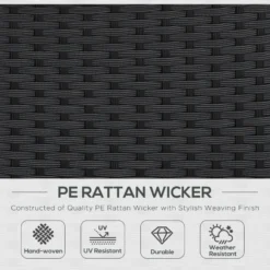 Outsunny Garden Daybed With Adjustable Table - Black -Günstiges Grün Ecke Geschäft aCHa09180df2b0f52 jpg