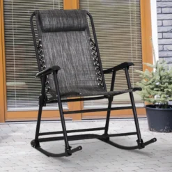 Outsunny Rocking Chair Folding - Grey -Günstiges Grün Ecke Geschäft aT06ff17f68a05c75 jpg