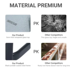 Outsunny Table Square 68.5L X 68.5W X 84H Cm - Black -Günstiges Grün Ecke Geschäft aT088c17fcf92c052 jpg