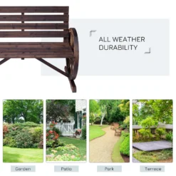 Outsunny Garden Bench - Brown -Günstiges Grün Ecke Geschäft asm35017dc378a2cb a61ee4ae 475e 441c b15e dc975df984f8