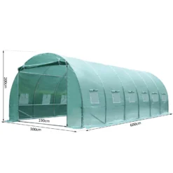 Outsunny Galvanised Steel Walk-in Greenhouse 6 X 3M Green -Günstiges Grün Ecke Geschäft bL11a317dc40b25e9
