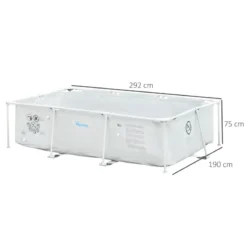 Outsunny Swimming Pool With Steel Frame & Filter 315L X 225W X 75H Cm - Grey -Günstiges Grün Ecke Geschäft baxdf617dc4f942c5 jpg