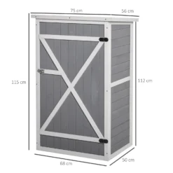 Outsunny Garden Storage Shed - Grey -Günstiges Grün Ecke Geschäft bhJ20017dc56701a4 34877074 5978 4a34 b68c 6ff7403365df