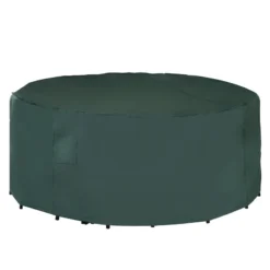 Outsunny PVC Coated Round Furniture Cover- Green