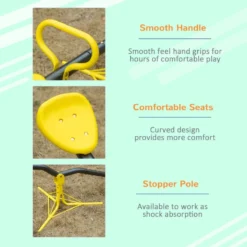 Outsunny See Saw For Ages 3-7 Years, Yellow -Günstiges Grün Ecke Geschäft cJnb1017f8b4753ea jpg