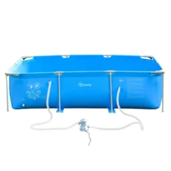 Outsunny Swimming Pool With Steel Frame & Filter 252L X 152W X 65H Cm - Blue -Günstiges Grün Ecke Geschäft d6914d17dc5f97d7f jpg