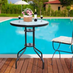 Outsunny Glass Top Patio Table - Black -Günstiges Grün Ecke Geschäft d84e4c17dc3f8cd5c d4ac4863 4b9a 4feb 9779 33dfc8eadd82