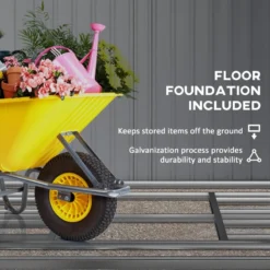 Outsunny Metal Shed 13 X 11ft - Light Grey -Günstiges Grün Ecke Geschäft dGB75618573b67a6c jpg