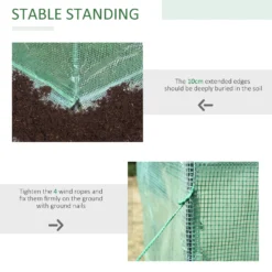 Outsunny 143x143x195 Cm Walk In Greenhouse With Shelves-Dark Green -Günstiges Grün Ecke Geschäft dae88c17ee2cf01af