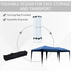 Outsunny 3 X 6m Garden Pop Up Gazebo Height Adjustable Marquee Party Tent Wedding Water Resistant Awning Canopy With Free Storage Bag Blue 671 Global Ratings -Günstiges Grün Ecke Geschäft dql88c18682ad514e jpg