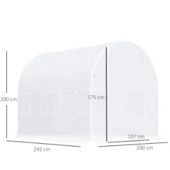 Outsunny Greenhouse Polytunnel 2.5 X 2 X 2 M - White -Günstiges Grün Ecke Geschäft dse4d81847a05707c jpg