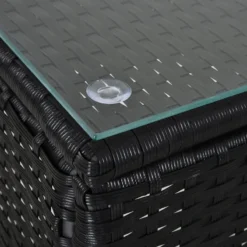 Outsunny Rattan Lounge Set With Side Table - Black -Günstiges Grün Ecke Geschäft f9O3d617eecc29e65 jpg