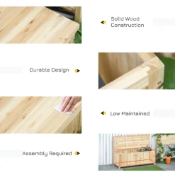 Outsunny Garden Bench - Natural -Günstiges Grün Ecke Geschäft fBq52517dc177f10d 04c0f670 c3cf 42b0 8d9f 6418816a2a02