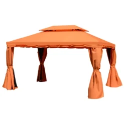 Outsunny Garden Gazebo - Orange