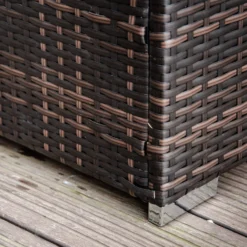 Outsunny PE Rattan Sun Lounger With Cushion, Outdoor Garden Sunbed Furniture With 5-Level Recliner Backrest, And Armrest, Brown -Günstiges Grün Ecke Geschäft fGoa0917eecc29d7d