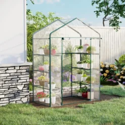 Outsunny Mini Greenhouse With 4 Tier 143 L X 73W X 195H Cm -Günstiges Grün Ecke Geschäft gKO90f18450f5be20 jpg