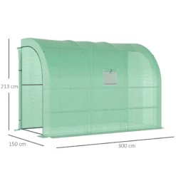 Outsunny Lean To Greenhouse 300L X 150W X 215Hcm - Green -Günstiges Grün Ecke Geschäft gSOa12186bb744ef1 jpg