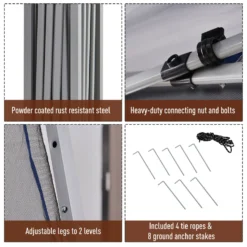 Outsunny Pop Up Canopy With Inclined Legs -Günstiges Grün Ecke Geschäft gVaa8b17e90669b92