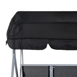 Outsunny-3 Seater Steel Swing Bench - Black -Günstiges Grün Ecke Geschäft gXcd4d1859f73125f jpg