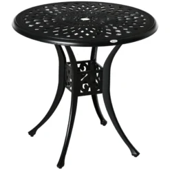 Outsunny Garden Dining Table - Black -Günstiges Grün Ecke Geschäft gdm98a181061f9960