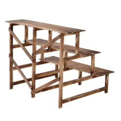 Outsunny Flower Stand 3 Tier -Günstiges Grün Ecke Geschäft ghJa6517dc48b4591 24b90d56 5cc3 463d b97d 0bf56fcba3ef