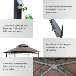Outsunny Grill Gazebo Brown -Günstiges Grün Ecke Geschäft hLT6dc17dc478f442 6e35b265 4de1 4bf6 a7c7 79f1f902632f