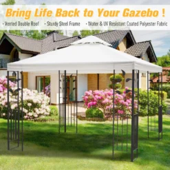 OutSunny 3x3 Garden Gazebo - Cream -Günstiges Grün Ecke Geschäft i5O50717dc4545c86