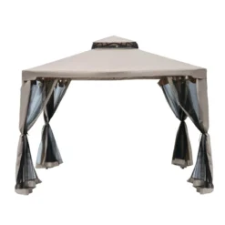 Outsunny Outdoor Gazebo 295L X 295W X 263Hcm-Taupe -Günstiges Grün Ecke Geschäft iX9a0417dc2c183b1 jpg