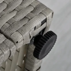 Outsunny Rattan Sofa Set With Footstools - Grey -Günstiges Grün Ecke Geschäft j38a191818b37934e jpg