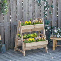 Outsunny Garden Bed Wooden Planter Box 80.5H X 68W X 57.5Dcm -Günstiges Grün Ecke Geschäft jJ275617edc659bc7 1f271805 c394 4f31 bf16 e0ac0b177132
